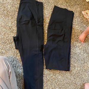 Maternity size L legging and 2 maternity biker shorts